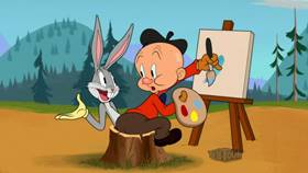 Screenshots from the 2020 Warner Bros. Television cartoon Vincent Van Fudd