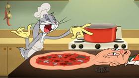 Screenshots from the 2020 Warner Bros. Television cartoon Hare Restoration