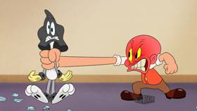 Screenshots from the 2020 Warner Bros. Television cartoon Hare Restoration