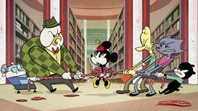 Screenshots from the 2020 Disney Television Animation cartoon Supermarket Scramble