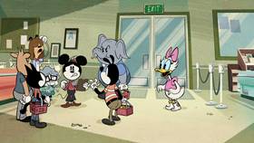Screenshots from the 2020 Disney Television Animation cartoon Supermarket Scramble