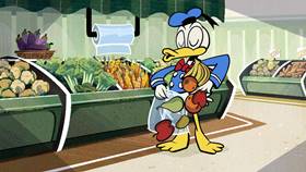 Screenshots from the 2020 Disney Television Animation cartoon Supermarket Scramble