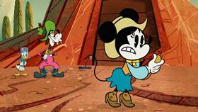 Screenshots from the 2020 Disney Television Animation cartoon Cheese Wranglers