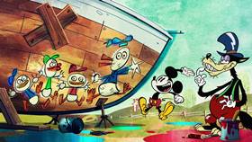 Screenshots from the 2020 Disney Television Animation cartoon The Big Good Wolf