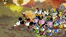 Screenshots from the 2020 Disney Television Animation cartoon The Big Good Wolf