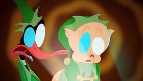 Screenshots from the 2020 Warner Bros. Television cartoon Elf Help