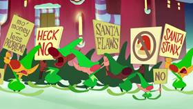Screenshots from the 2020 Warner Bros. Television cartoon Elf Help