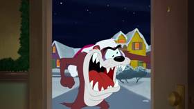 Screenshots from the 2020 Warner Bros. Television cartoon Yuletide Taz