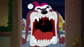 Screenshots from the 2020 Warner Bros. Television cartoon Yuletide Taz
