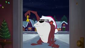 Screenshots from the 2020 Warner Bros. Television cartoon Yuletide Taz