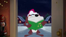 Screenshots from the 2020 Warner Bros. Television cartoon Yuletide Taz