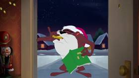Screenshots from the 2020 Warner Bros. Television cartoon Yuletide Taz