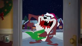 Screenshots from the 2020 Warner Bros. Television cartoon Yuletide Taz