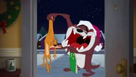Screenshots from the 2020 Warner Bros. Television cartoon Yuletide Taz