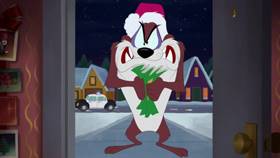 Screenshots from the 2020 Warner Bros. Television cartoon Yuletide Taz