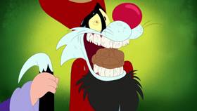 Screenshots from the 2020 Warner Bros. Television cartoon Holiday Purrchase