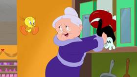 Screenshots from the 2020 Warner Bros. Television cartoon Holiday Purrchase