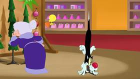 Screenshots from the 2020 Warner Bros. Television cartoon Holiday Purrchase
