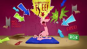 Screenshots from the 2020 Warner Bros. Television cartoon Holiday Purrchase