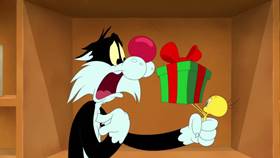 Screenshots from the 2020 Warner Bros. Television cartoon Holiday Purrchase