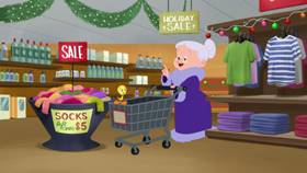 Screenshots from the 2020 Warner Bros. Television cartoon Holiday Purrchase