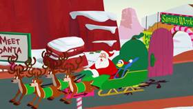 Screenshots from the 2020 Warner Bros. Television cartoon Ho Ho Go!