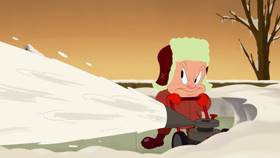 Screenshots from the 2020 Warner Bros. Television cartoon Snow Laughing Matter