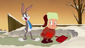 Screenshots from the 2020 Warner Bros. Television cartoon Snow Laughing Matter