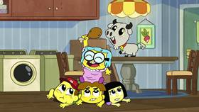 Screenshots from the 2020 Disney Television Animation cartoon Turkey Tussle