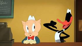 Screenshots from the 2021 Warner Bros. Television cartoon Daffuccino