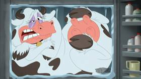 Screenshots from the 2021 Warner Bros. Television cartoon Daffuccino