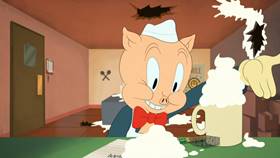 Screenshots from the 2021 Warner Bros. Television cartoon Daffuccino