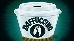 Screenshots from the 2021 Warner Bros. Television cartoon Daffuccino