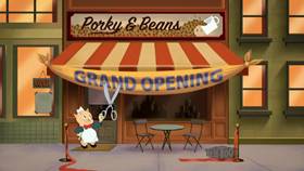 Screenshots from the 2021 Warner Bros. Television cartoon Daffuccino