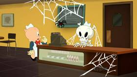 Screenshots from the 2021 Warner Bros. Television cartoon Daffuccino