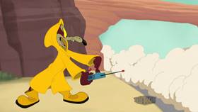 Screenshots from the 2021 Warner Bros. Television cartoon Climate Control