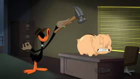 Screenshots from the 2021 Warner Bros. Television cartoon The Case of Porky