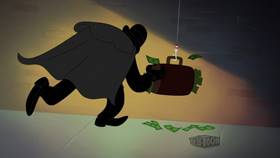 Screenshots from the 2021 Warner Bros. Television cartoon The Case of Porky