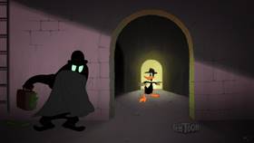 Screenshots from the 2021 Warner Bros. Television cartoon The Case of Porky