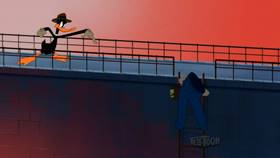 Screenshots from the 2021 Warner Bros. Television cartoon The Case of Porky