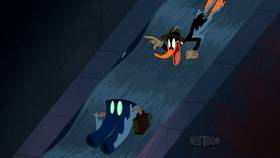 Screenshots from the 2021 Warner Bros. Television cartoon The Case of Porky