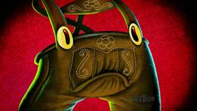 Screenshots from the 2021 Warner Bros. Television cartoon The Case of Porky