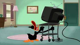 Screenshots from the 2021 Warner Bros. Television cartoon The Case of Porky