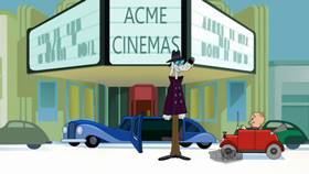 Screenshots from the 2021 Warner Bros. Television cartoon Parky Pig