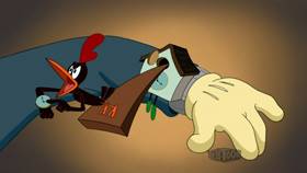 Screenshots from the 2021 Warner Bros. Television cartoon Parky Pig