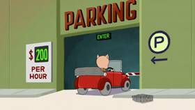 Screenshots from the 2021 Warner Bros. Television cartoon Parky Pig