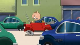 Screenshots from the 2021 Warner Bros. Television cartoon Parky Pig