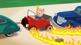 Screenshots from the 2021 Warner Bros. Television cartoon Parky Pig