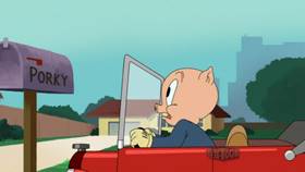Screenshots from the 2021 Warner Bros. Television cartoon Parky Pig