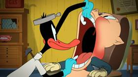 Screenshots from the 2021 Warner Bros. Television cartoon The Daffy Dentist